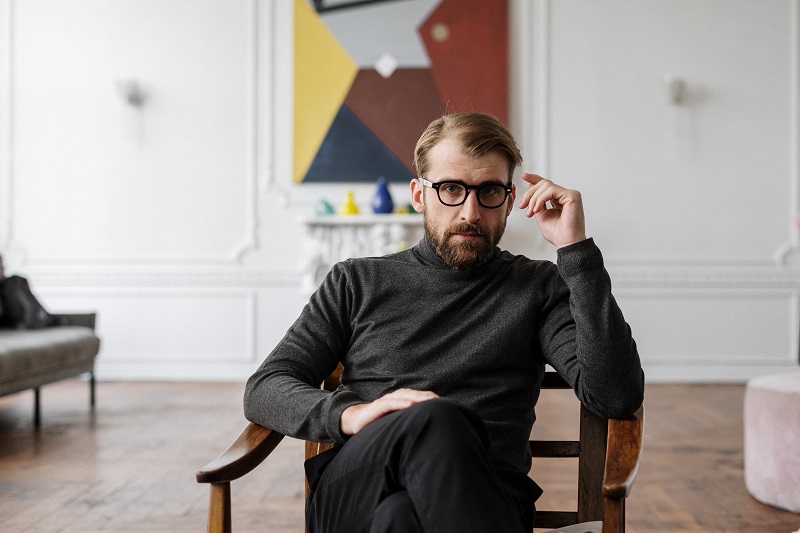 Man sitting on a chair