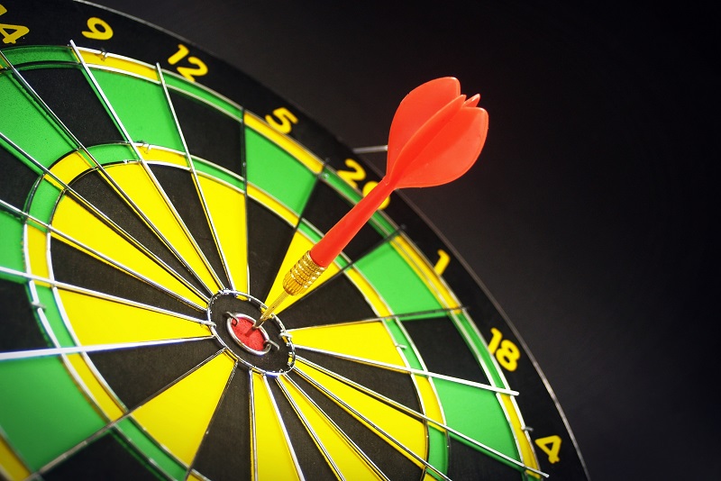 bullseye and dart
